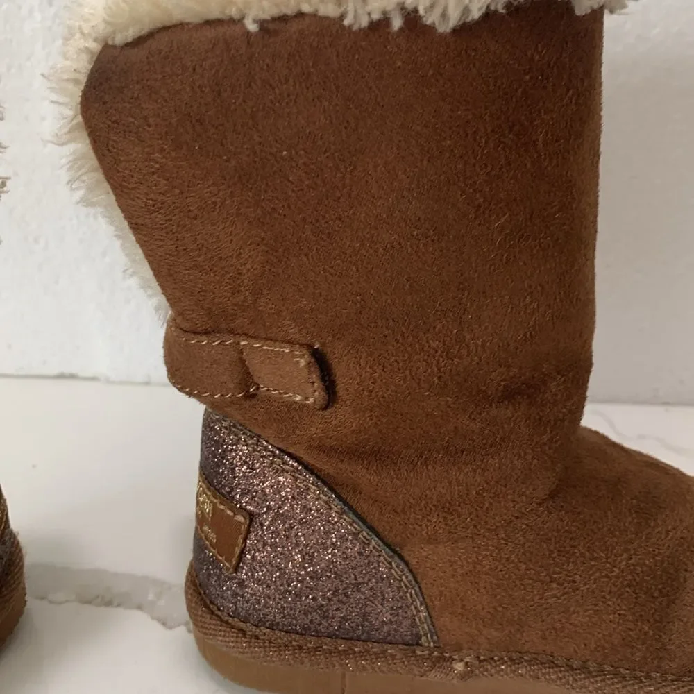 Oshkosh B’Gosh | Little Girls Winter Faux Fur Lined Brown Boots Size 7 toddler